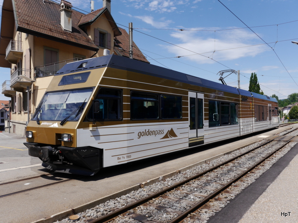 MOB / Goldenpass - Be 2/6 7003 in Blonay am 06.07.2014