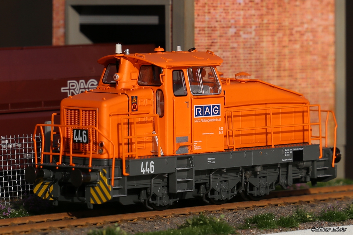 Modell der RAG446 von Hobbytrade, AD 155003. Bei der RAG446 handelt es sich um eine Henschel DHG500C, die im Dezember 2015 leider den Weg allen alten Eisens gegangen ist. 