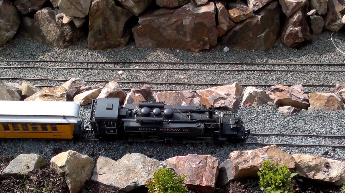 Modellbahn Szene auf einer Gatenbahnanlage in Kuhberg Vogtland. Foto 12.04.2014