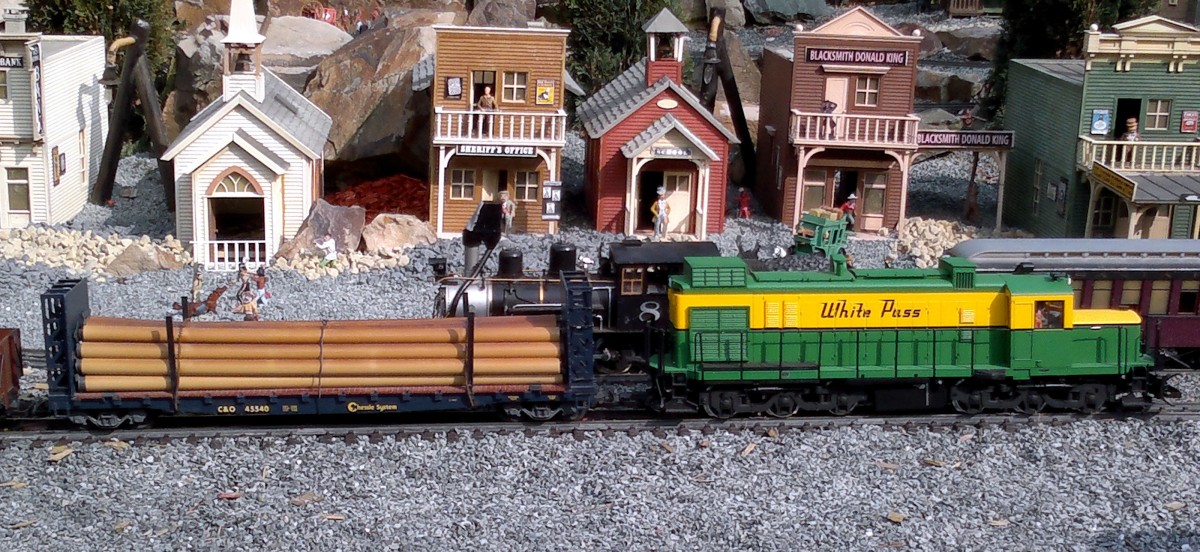 Modellbahn Szene auf einer Gatenbahnanlage in Kuhberg Vogtland. Foto 12.04.2014 