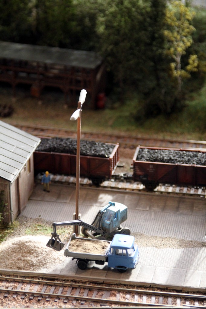 Modellbahn Szene auf einer Modellbahnanlage in Gera. Foto 09.11.2013