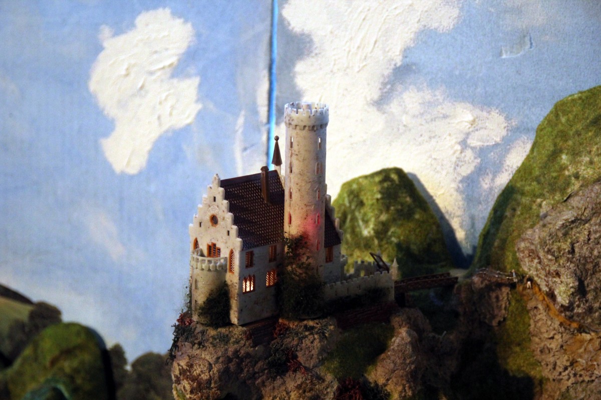 Modellbahn Szene auf einer Modellbahnanlage in Zeulenroda. Foto 09.11.2013