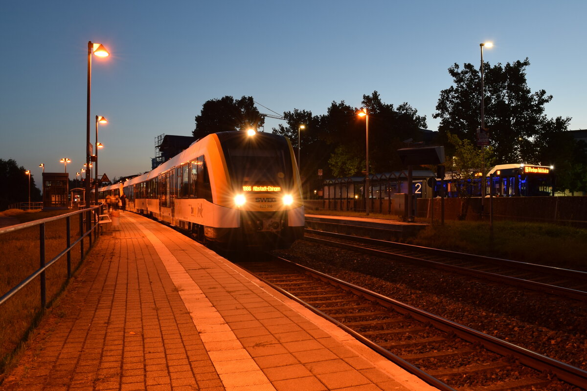 Mössingen am 24.09.2021 mit 622 316 als RB in Richtung Hechingen
