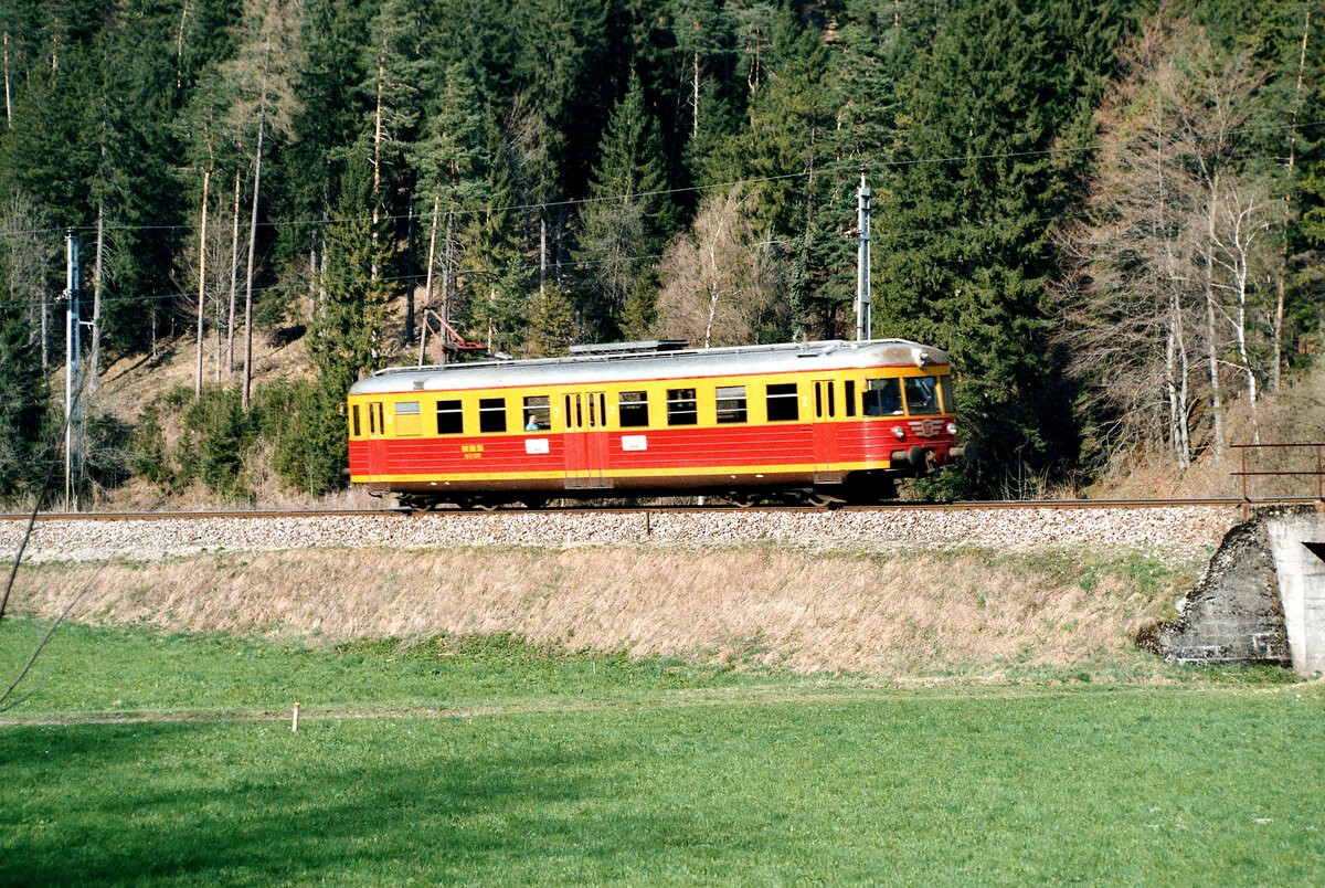 Montafonerbahn, ET 10.101 ( von der Eilsener Kleinbahn erworben), 23.04.1984