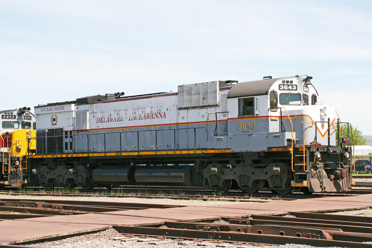 Montreal Locomotive Works M636 Nummer 3643 von der -Delaware and Lackawanna- aufgenommen am 21. Mai 2018 in Scranton, Pennsylvania / USA.