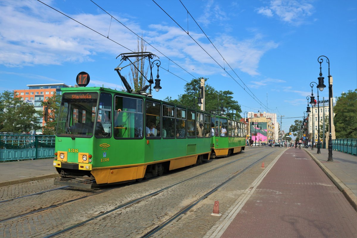 MPK Poznan Kontsal 105Na Wagen 138+139 am 16.07.18 in Posen (Polen)