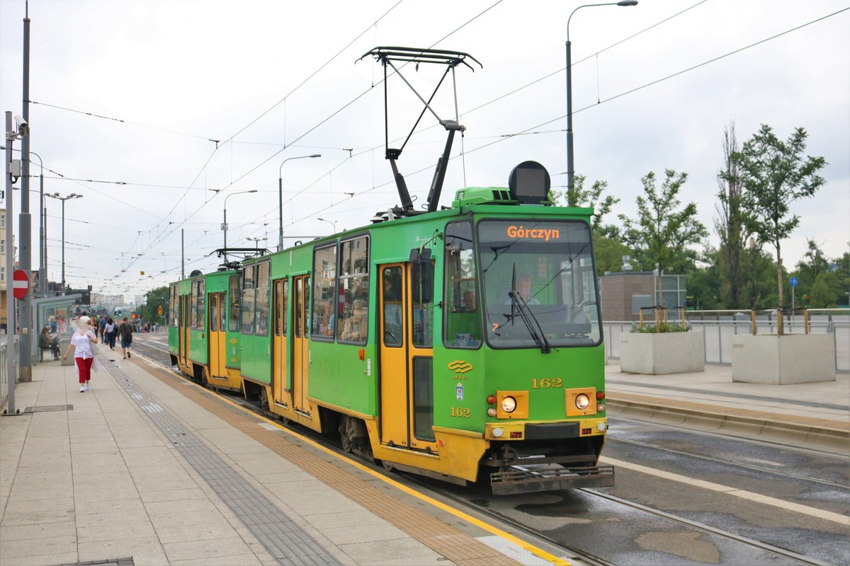 MPK Poznan Kontsal 105Na Wagen 162+161 am 17.07.18 in Posen (Polen)