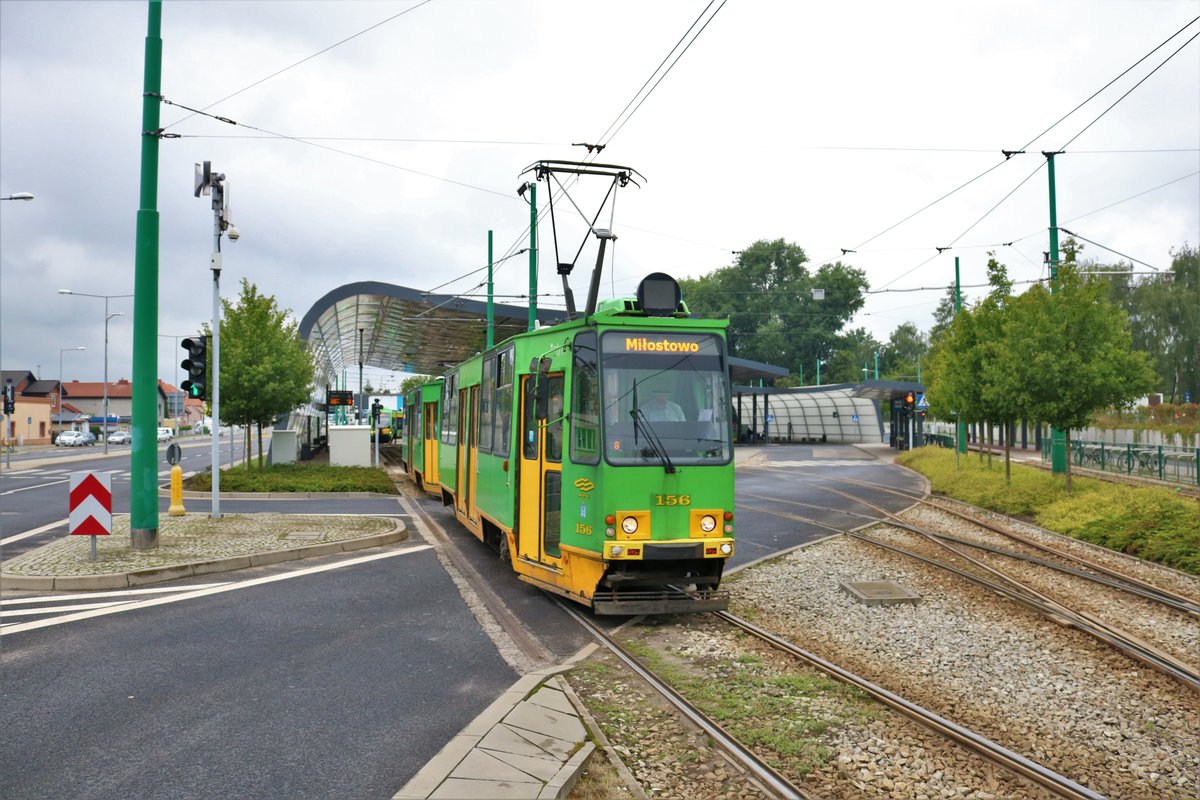 MPK Poznan Kontsal 105Na Wagen 156+157 am 19.07.18 in Posen (Polen)