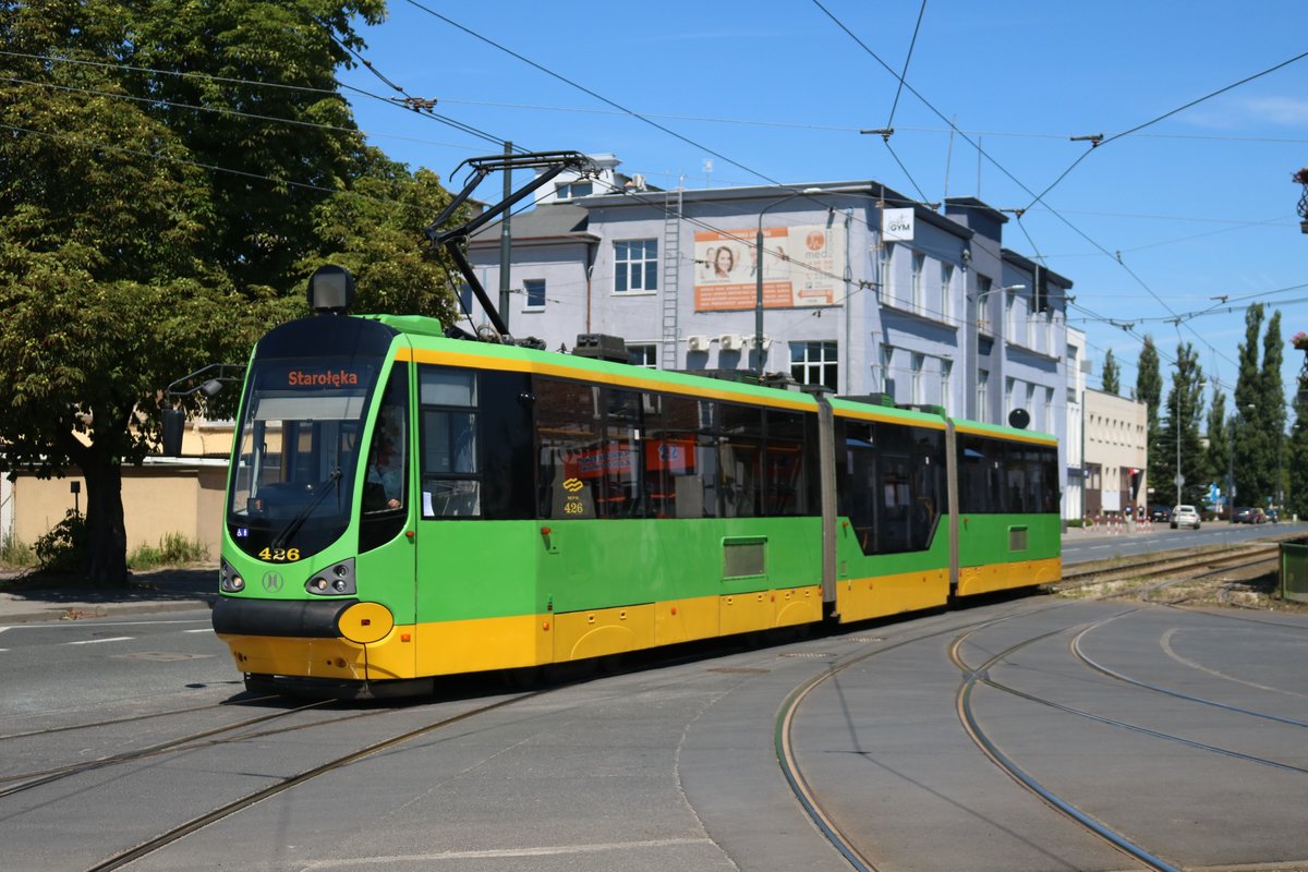 MPK Poznan Moderus Betawagen 426 am 14.07.18 in Posen (Polen)