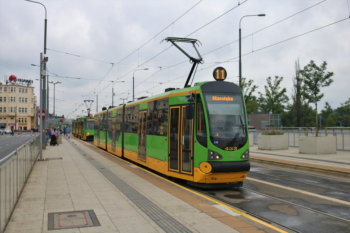 MPK Poznan Moderus Betawagen 433 am 17.07.18 in Posen (Polen)