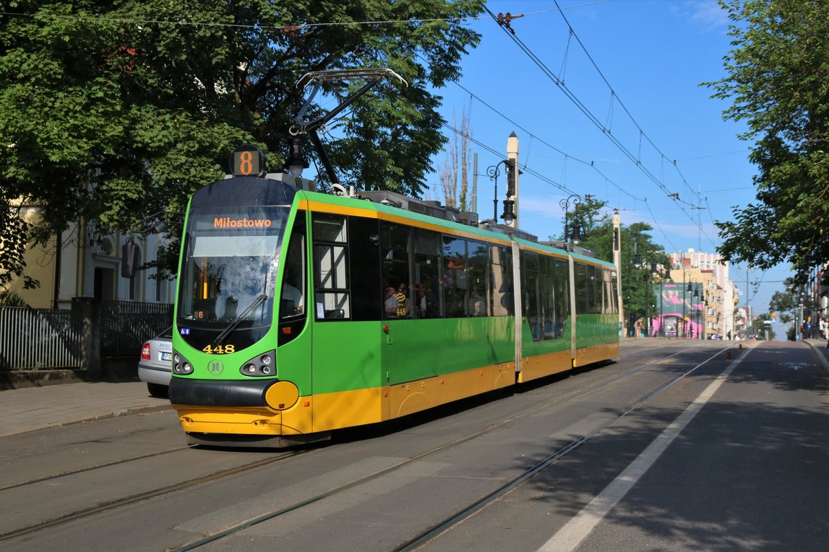 MPK Poznan Moderus Betawagen 448 am 16.07.18 in Posen (Polen)