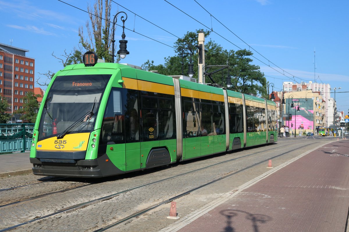 MPK Poznan Solaris Tramino Wagen 535 am 16.07.18 in Posen (Polen)