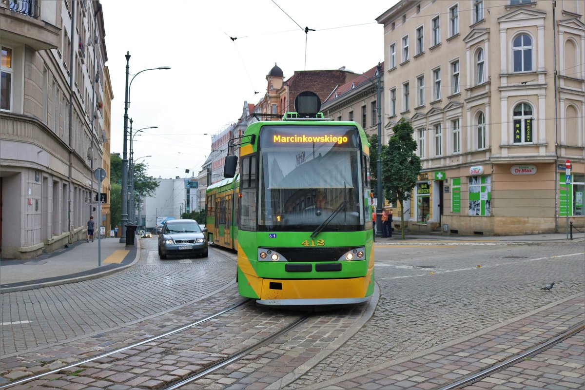 MPK Poznan Tatra RT6N1 Wagen 414 am 19.07.18 in Posen (Polen)