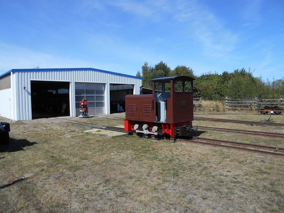 MPSB Diesellok vor dem Lokschuppen,am 18.August 2018,in Schwichtenberg.