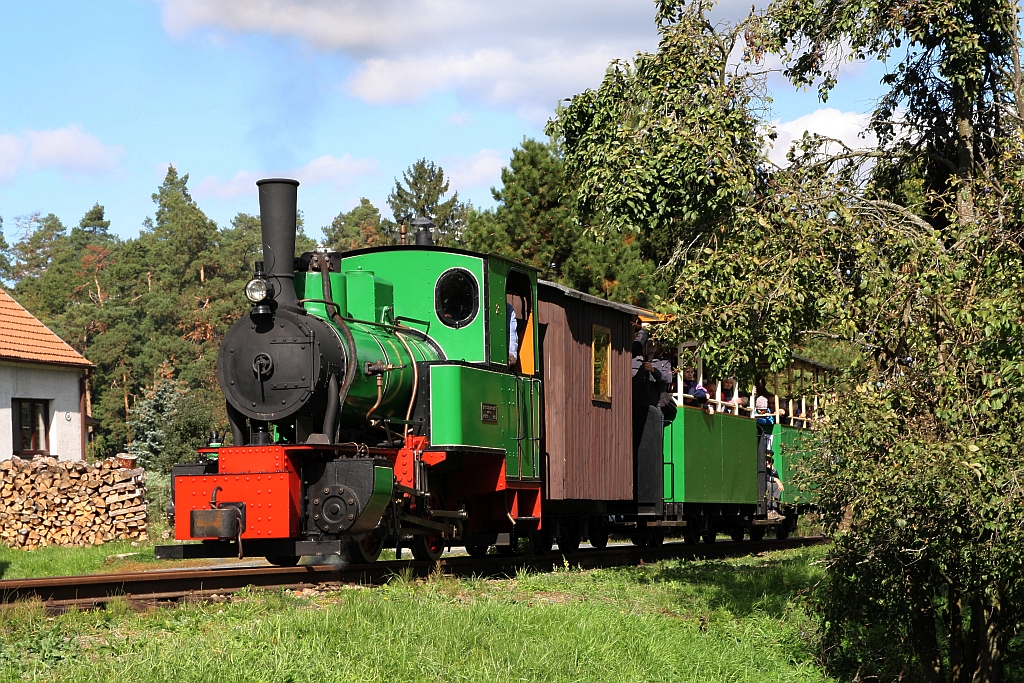 MPZ  Fabia  (Bn2t, Henschel, Bauj. 1913, Fab.Nr. 12311) am 29.September 2018 mit dem Os 34808 (Zastavka u Brna - Dul Jindrich) in Babice u Rosic.