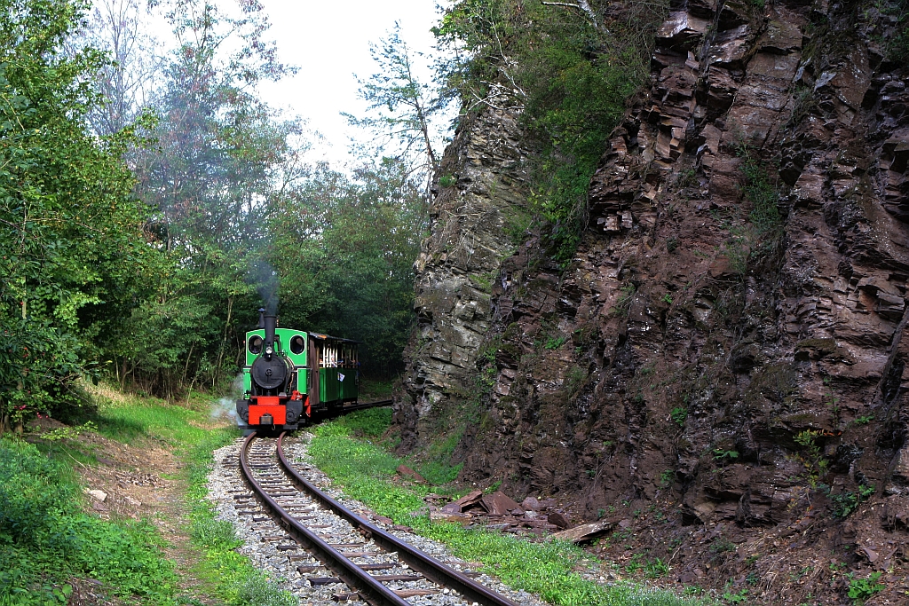 MPZ  Fabia  (Bn2t, Henschel, Bauj. 1913, Fab.Nr. 12311) am 29.September 2018 mit dem Os 34812 (Zastavka u Brna - Dul Jindrich) unterwegs zwischen den Haltestellen Zastavka u Brna und Dul Ferdinand.