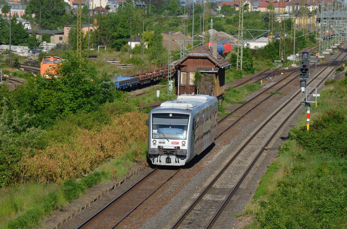 MRB VT 006 650 538-1 am ehemaligen Haltepunkt Leipzig Volkmarsdorf am BW Leipzig Hbf Süd 26.05.2015 