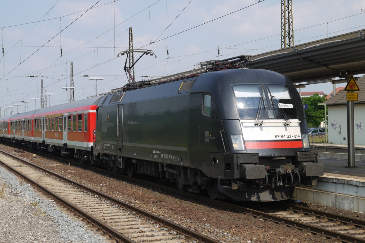 MRCE-182 504 im Einsatz für DB Regio, Naumburg, 9.7.13.