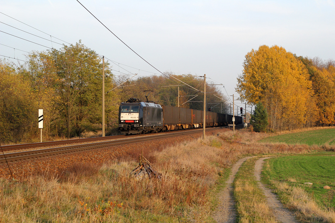 MRCE 185 553 (laut Web für CFL Cargo Deutschland im Einsatz) // Jacobsdorf // 5. November 2018