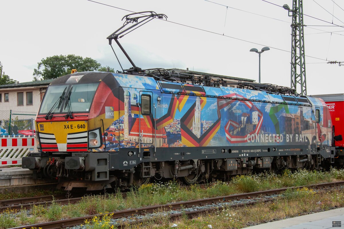 MRCE 193 640  Connected by Rail  in W�rzburg Hbf, August 2021.