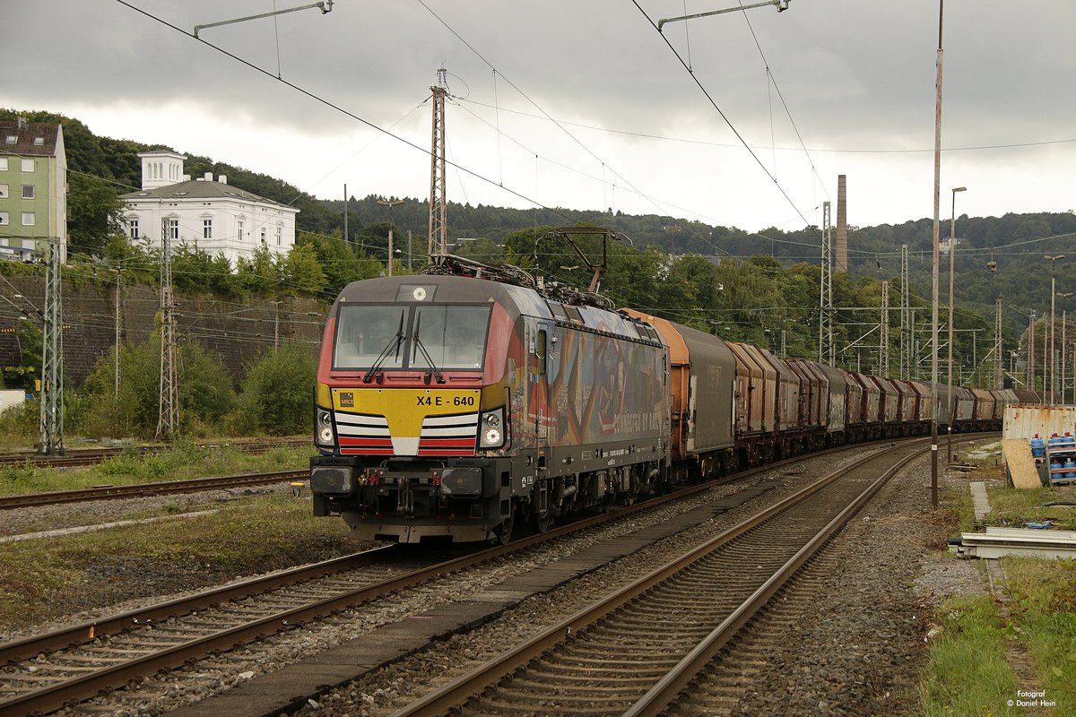 MRCE 193 640  Connecting by Rail  mit Stahlzug in Wuppertal, August 2017.