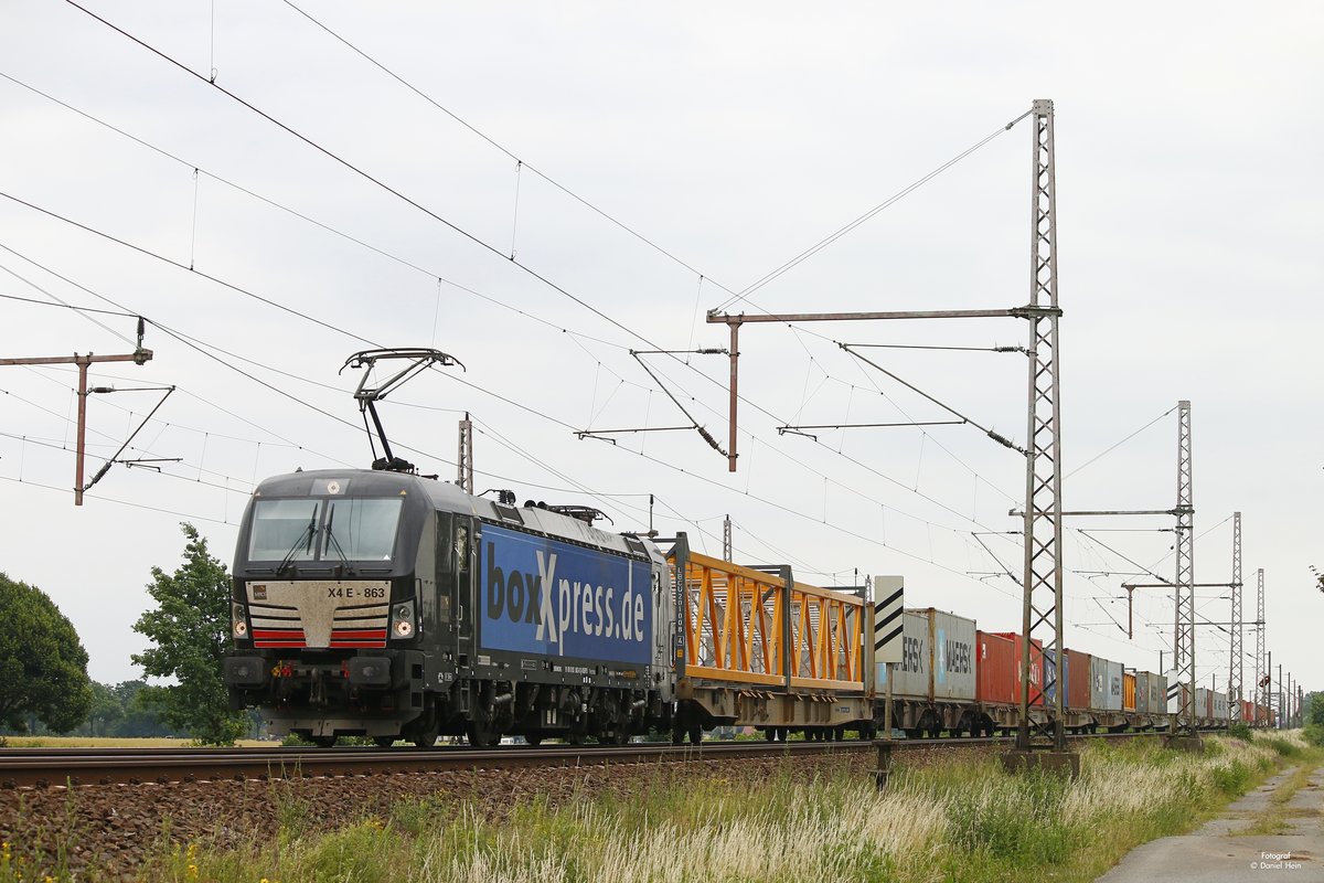 MRCE 193 863 boxXpress in Dedensen G�mmer, Juni 2017.