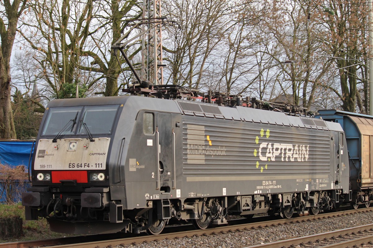 MRCE Dispolok/BCB ES 64 F4-111 am 1.3.14 in Ratingen-Lintorf.