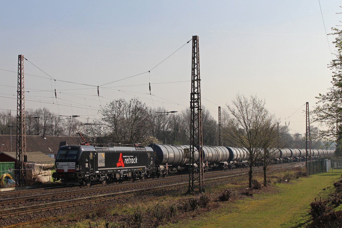 MRCE Dispolok/Bräunert/Transpetrol X4E-872  Zoey  (193 872) am 14.3.14 mit einem Kesselzug in Ratingen-Lintorf.