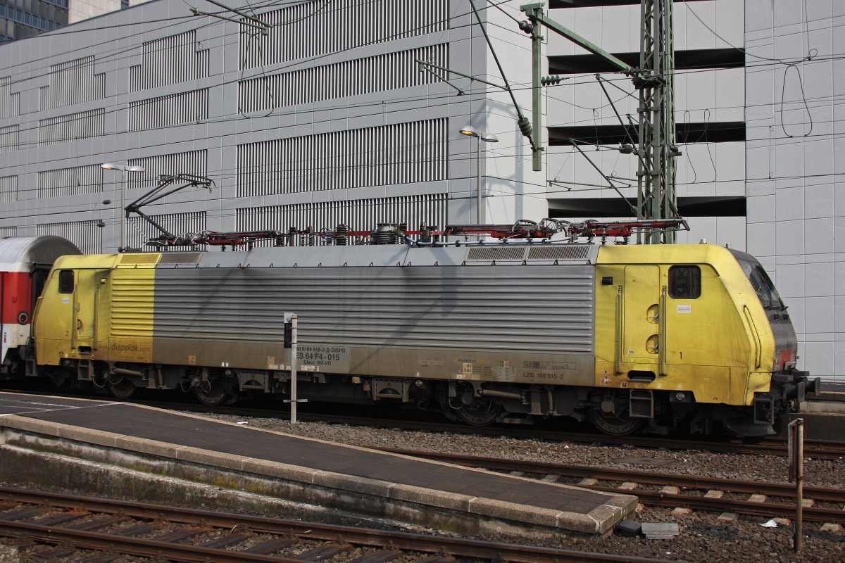 MRCE Dispolok/DB Autozug ES 64 F4-015 am 14.7.13 kurz vor der Abfahrt in Dsseldorf Hbf.