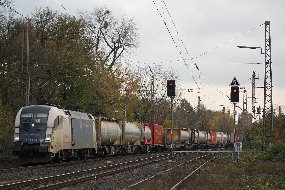 MRCE Dispolok/ERS  WLC  am 20.11.13 mit einem KLV in Ratingen-Lintorf.