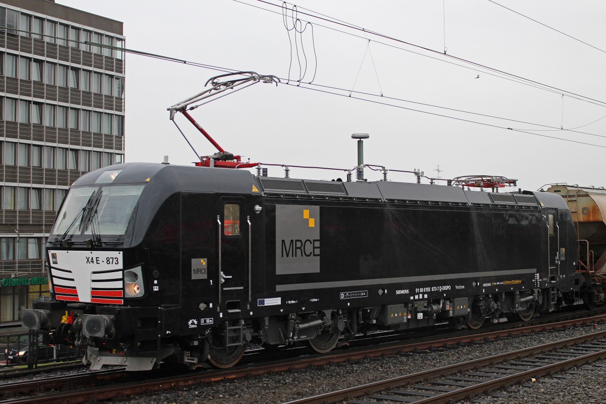 MRCE Dispolok/IGE X4E-873 (193 873) am 20.2.14 in Neuss Hbf.