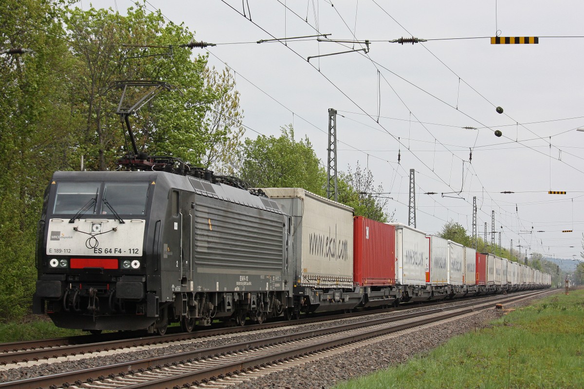 MRCE Dispolok/Lokomotion ES 64 F4-112 am 1.5.13 mit dem Ekol aus Eifeltor in Menden.