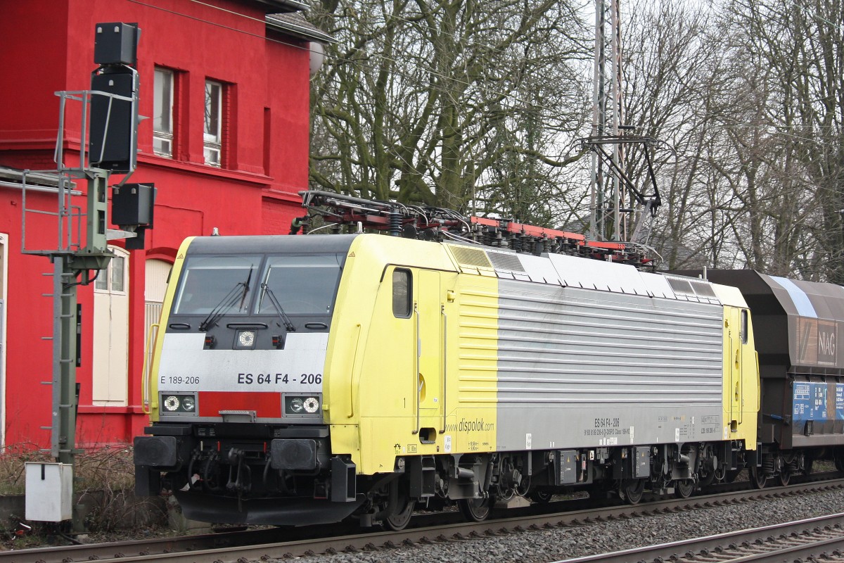 MRCE Dispolok/Niag ES 64 F4-206 am 22.3.13 in Ratingen-Lintorf.