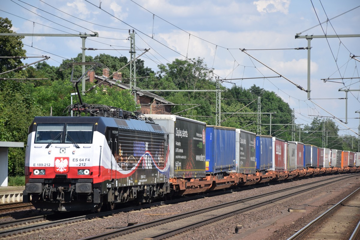 MRCE ES 64 F4 - 212 22.07.14 Bhf Niederndodeleben