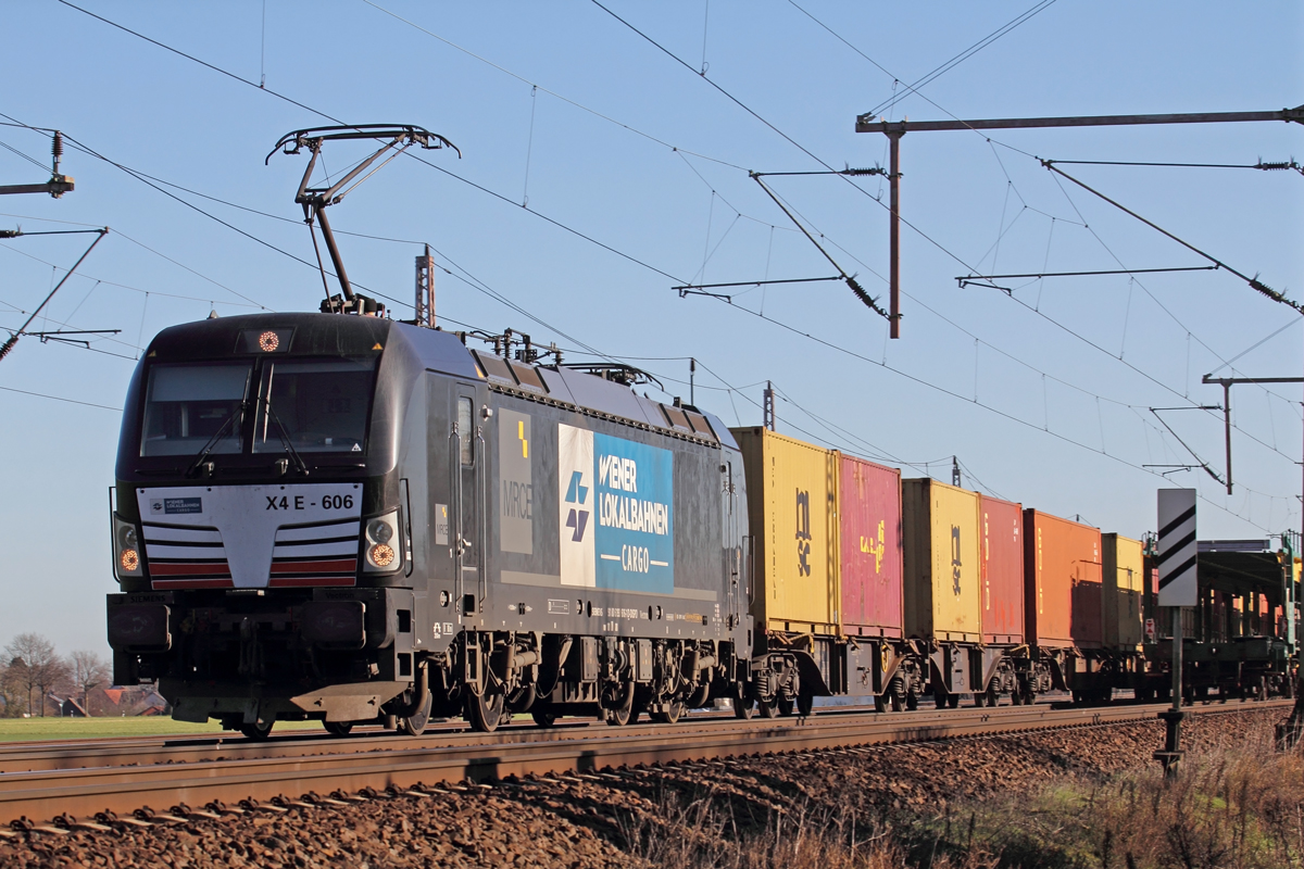 MRCE X4E-606 unterwegs für WLC in Dedensen-Gümmer 5.2.2020