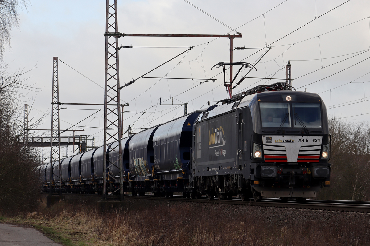 MRCE X4E-631 in Diensten von LokoTrain in Dedensen-Gümmer 25.1.2024
