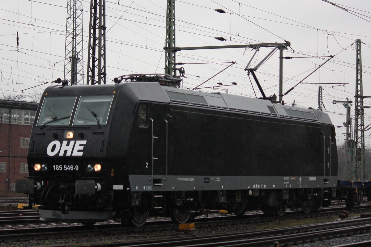 MRCE/OHE 185 546 am 9.3.13 in Oberhausen-West.