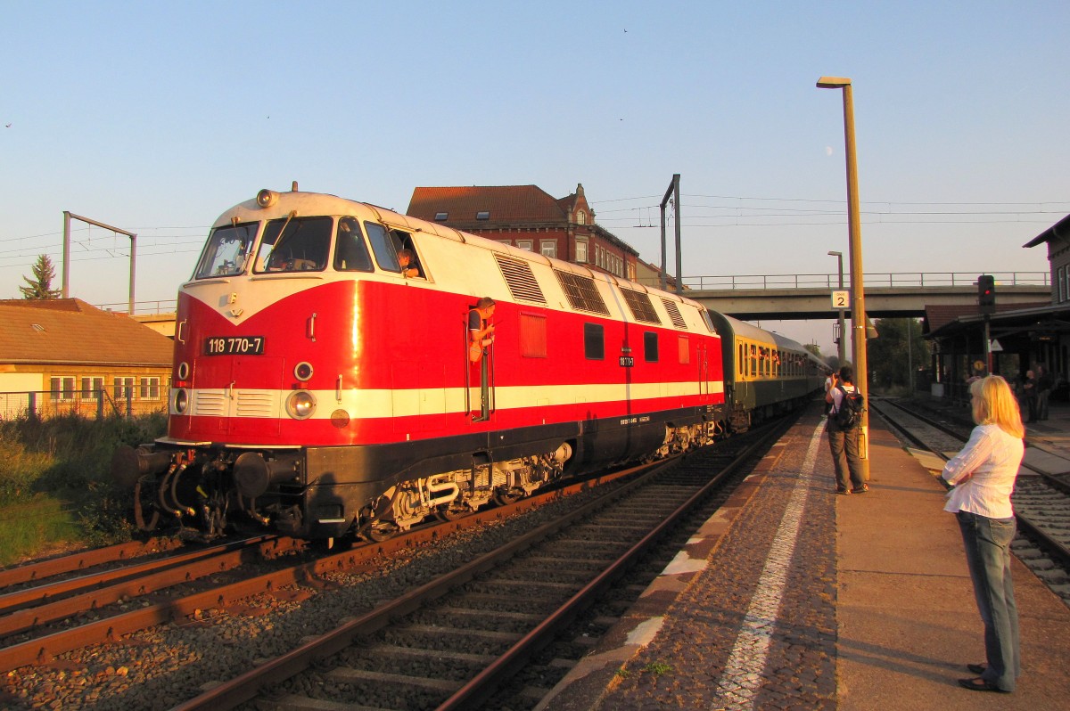 MTEG 118 770-7 als Schlusslok auf  Th�ringen Rundfahrt  am 03.10.2014 in Erfurt Nord. Mit dem DPE 80684 ging es zur�ck nach Weimar.