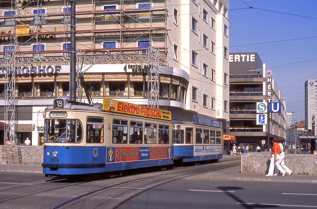München 2619 + 3234, Karlsplatz, 10.06.1989.