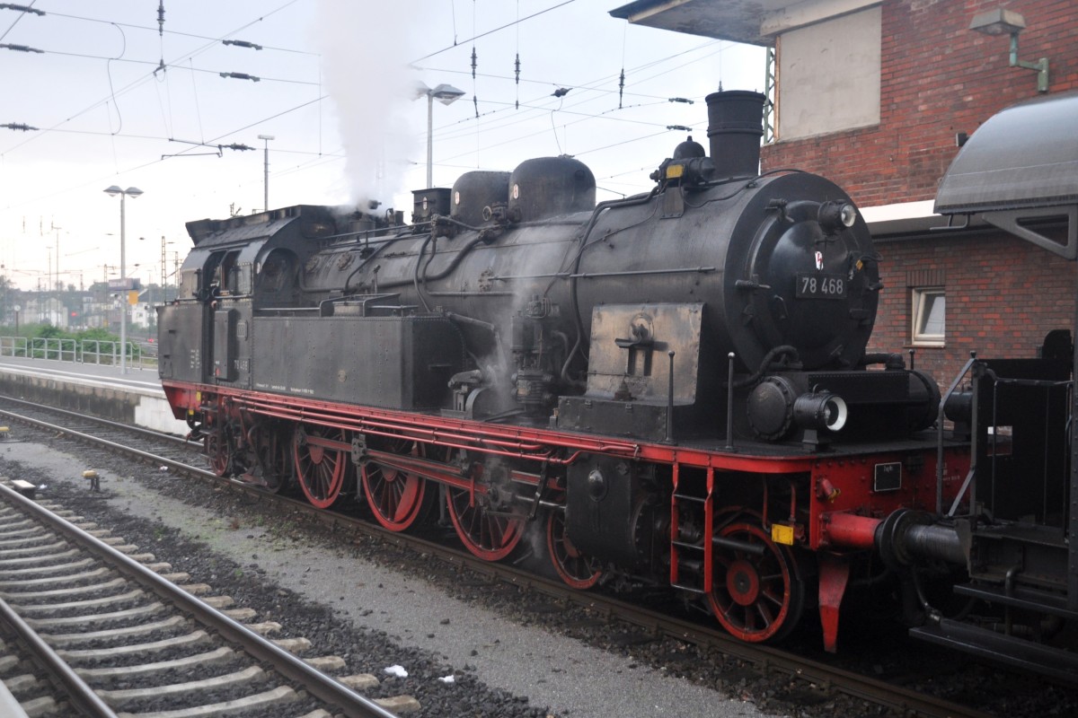 MÜNSTER, 27.09.2014, Dampflok 78 468 auf Sonderfahrt im Münsteraner Hauptbahnhof