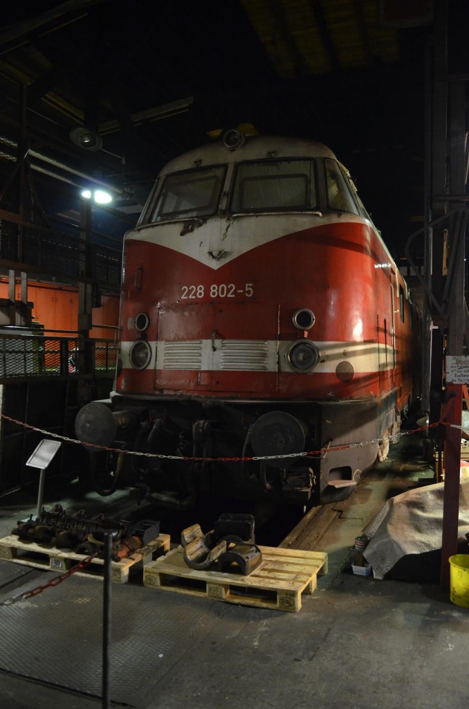 Museumsnacht Halle/Leipzig 228 802-5 im DB Museum Halle Saale 25.04.2015