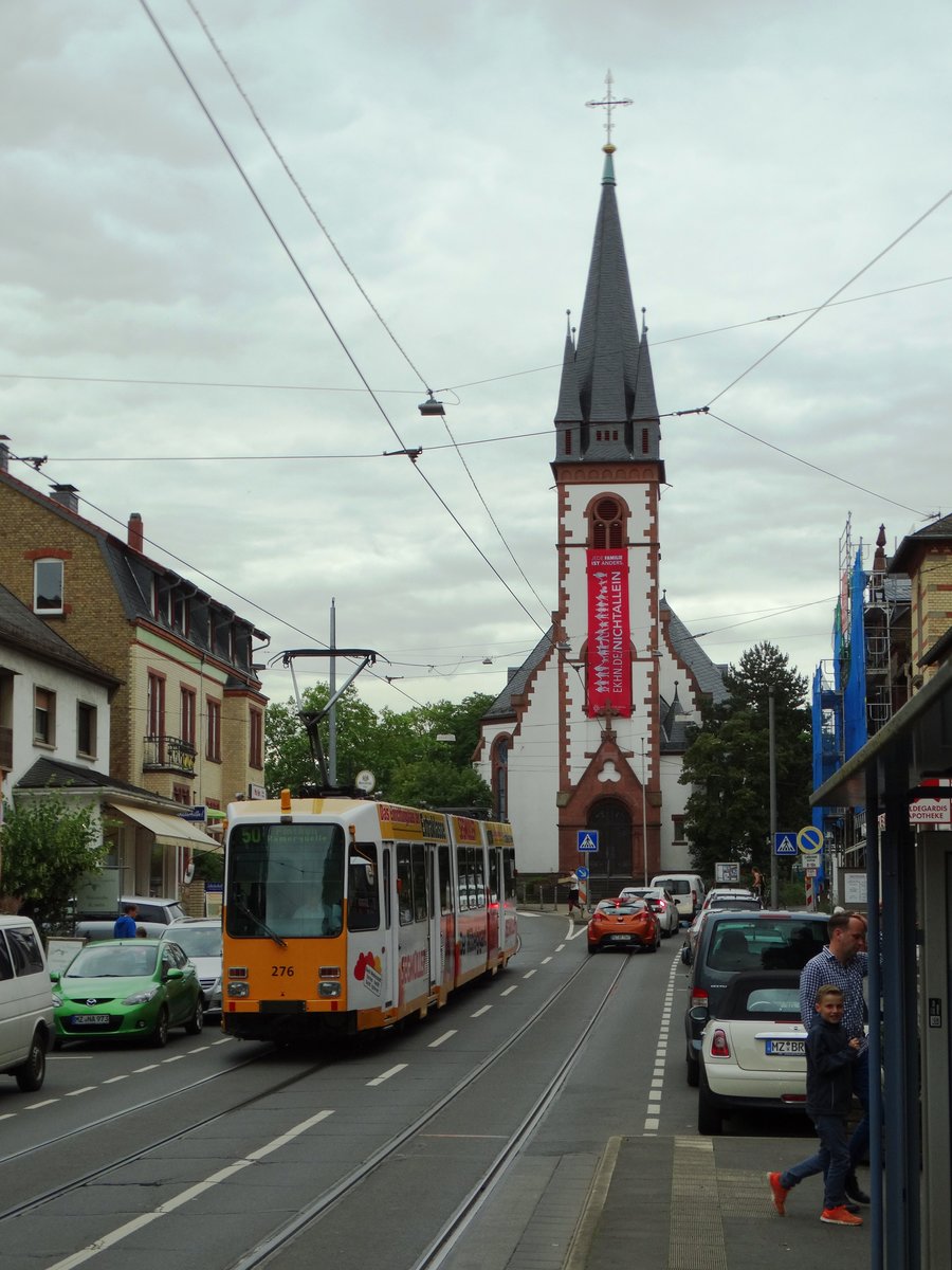 MVG Düwag M8C 276 am 16.06.16 in Mainz