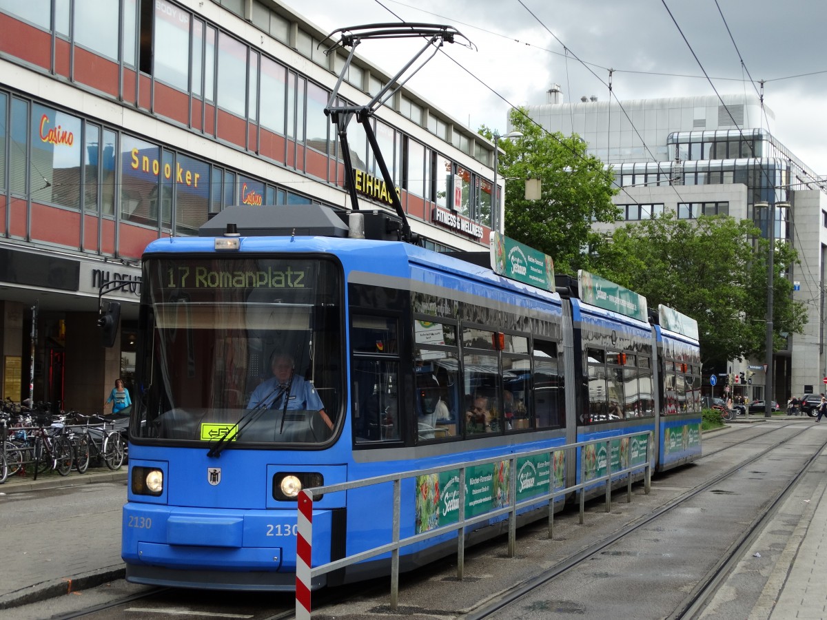 MVG GT6N 2130 am 14.08.14 in München auf der Linie 17