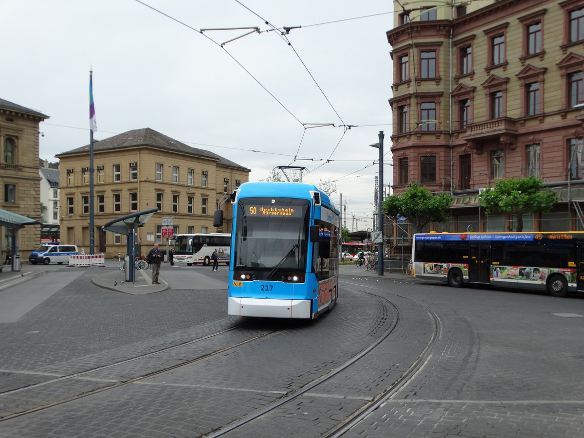 MVG Stadler Variobahn 217 am 16.06.16 in Mainz