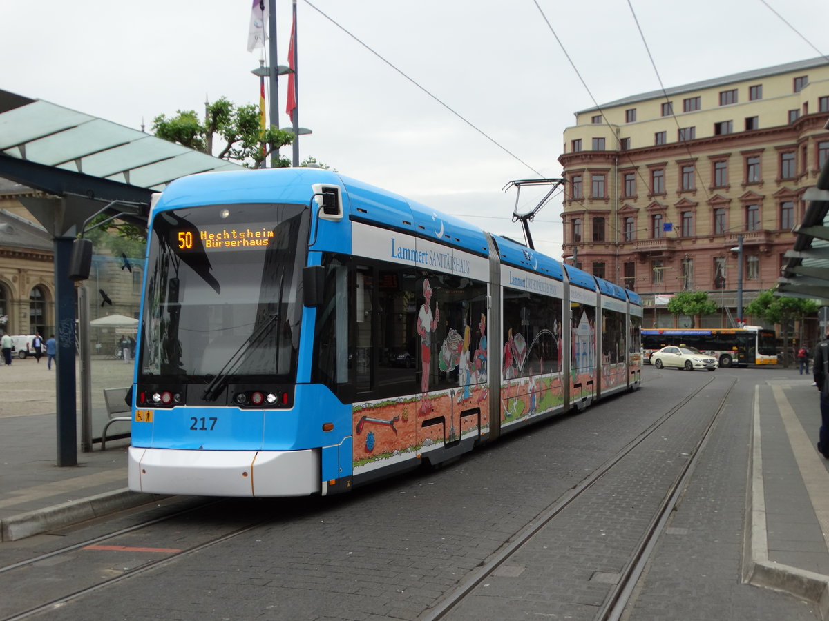 MVG Stadler Variobahn 217 am 16.06.16 in Mainz