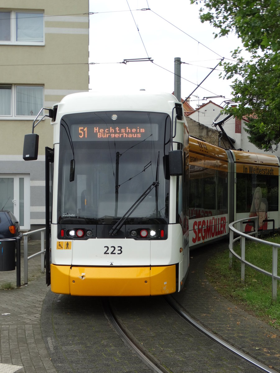 MVG Stadler Variobahn 223 am 16.06.16 in Mainz
