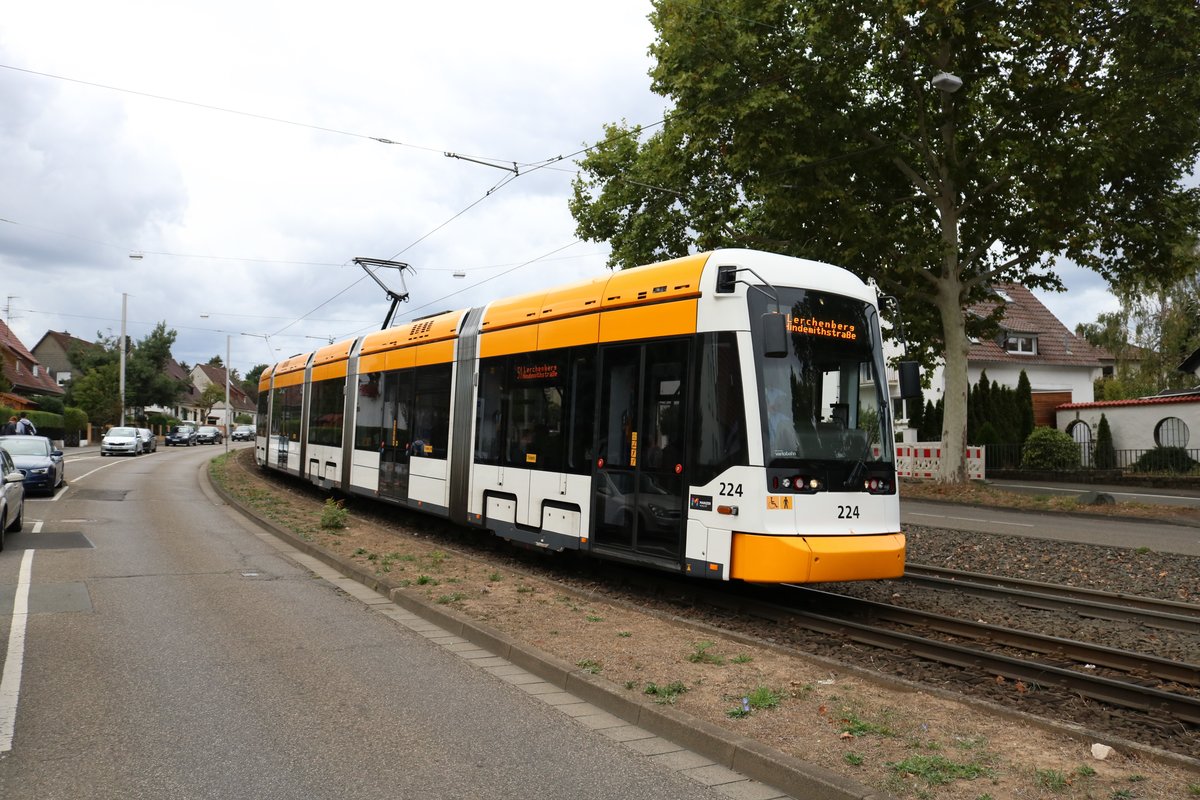 MVG Stadler Variobahn 224 am 22.09.18 in Mainz Gonsenheim 