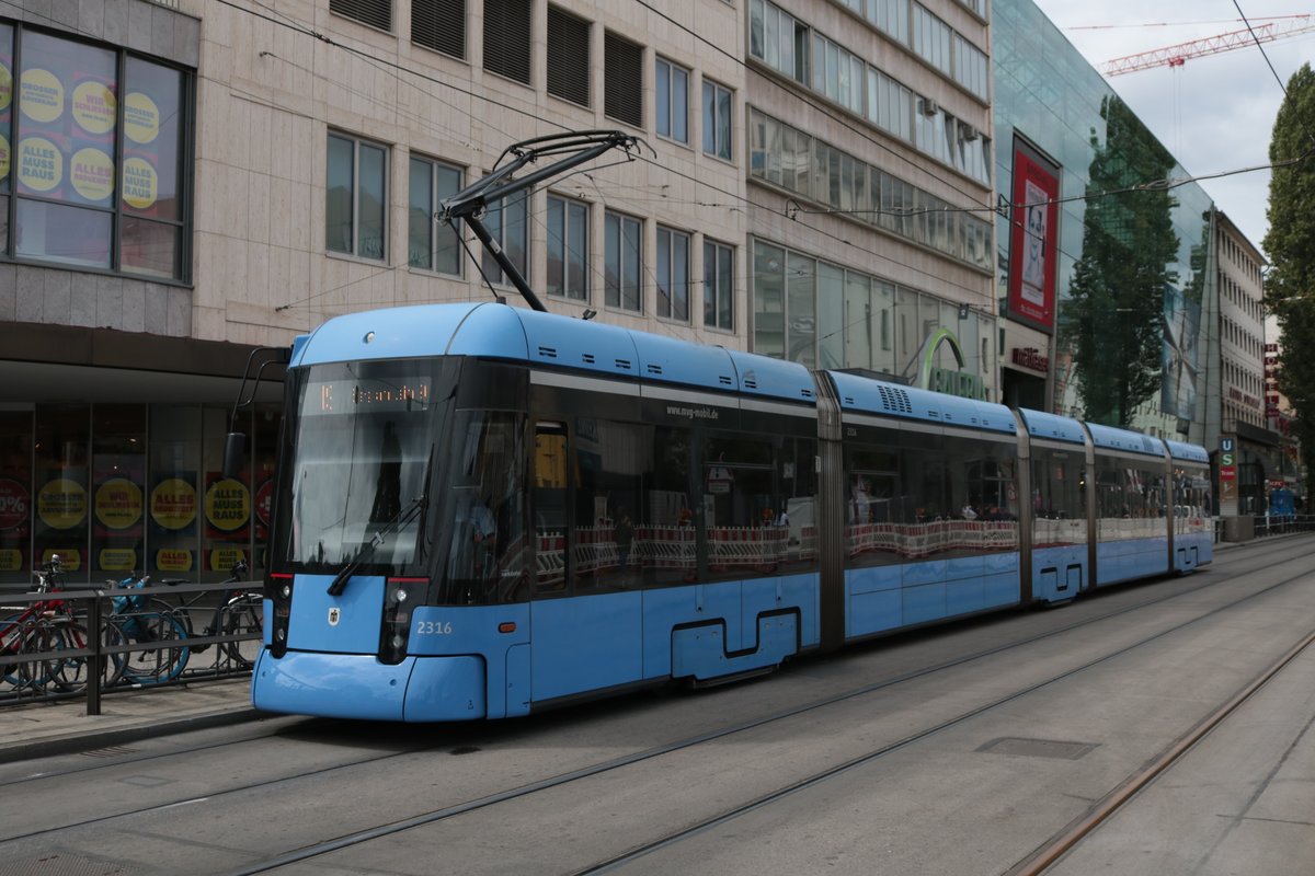 MVG Stadler Variobahn Wagen 2316 am 14.08.20 in München