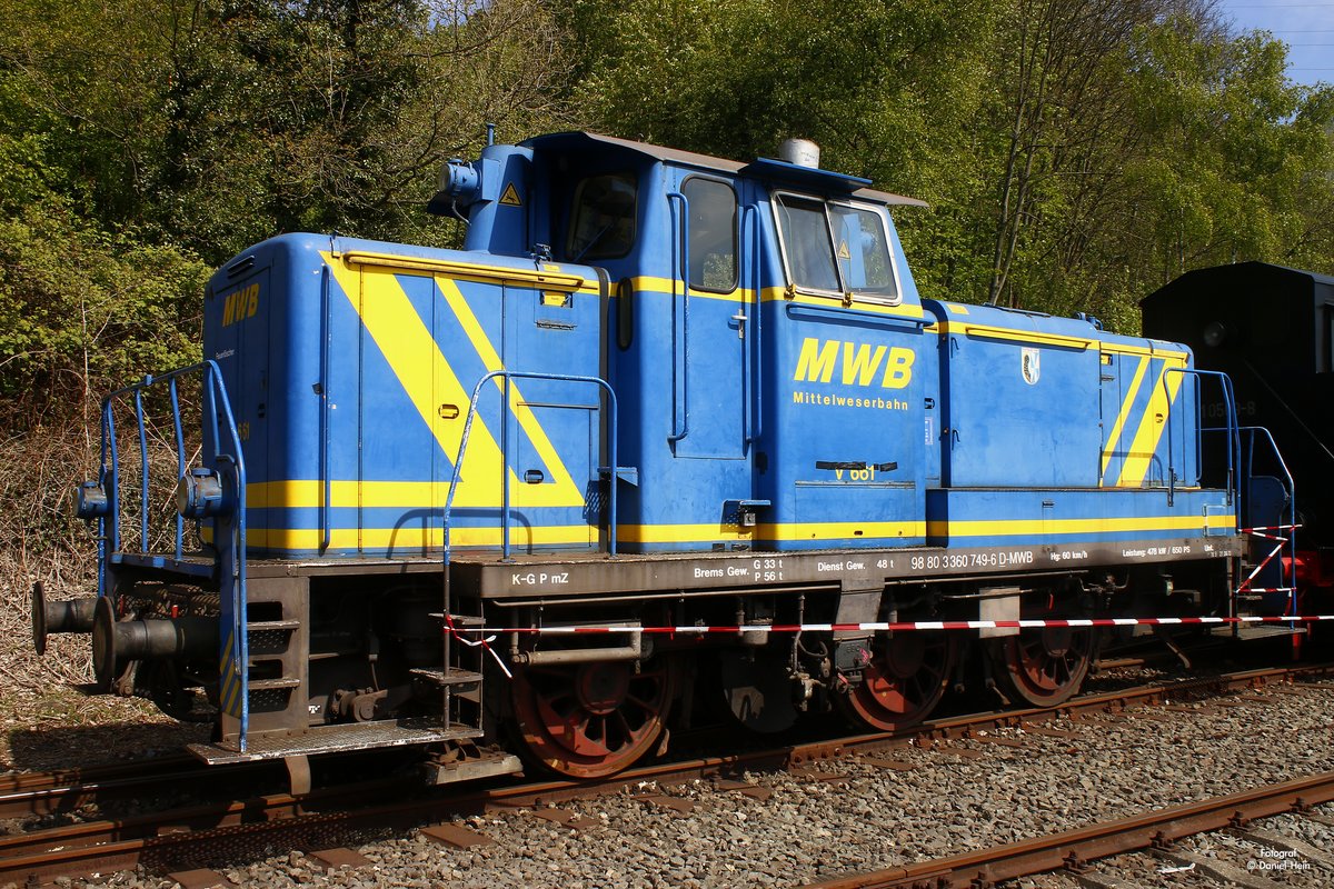 MWB 360 749-6 im Eisenbahnmuseum Bochum Dahlhausen, am 30.04.2017.