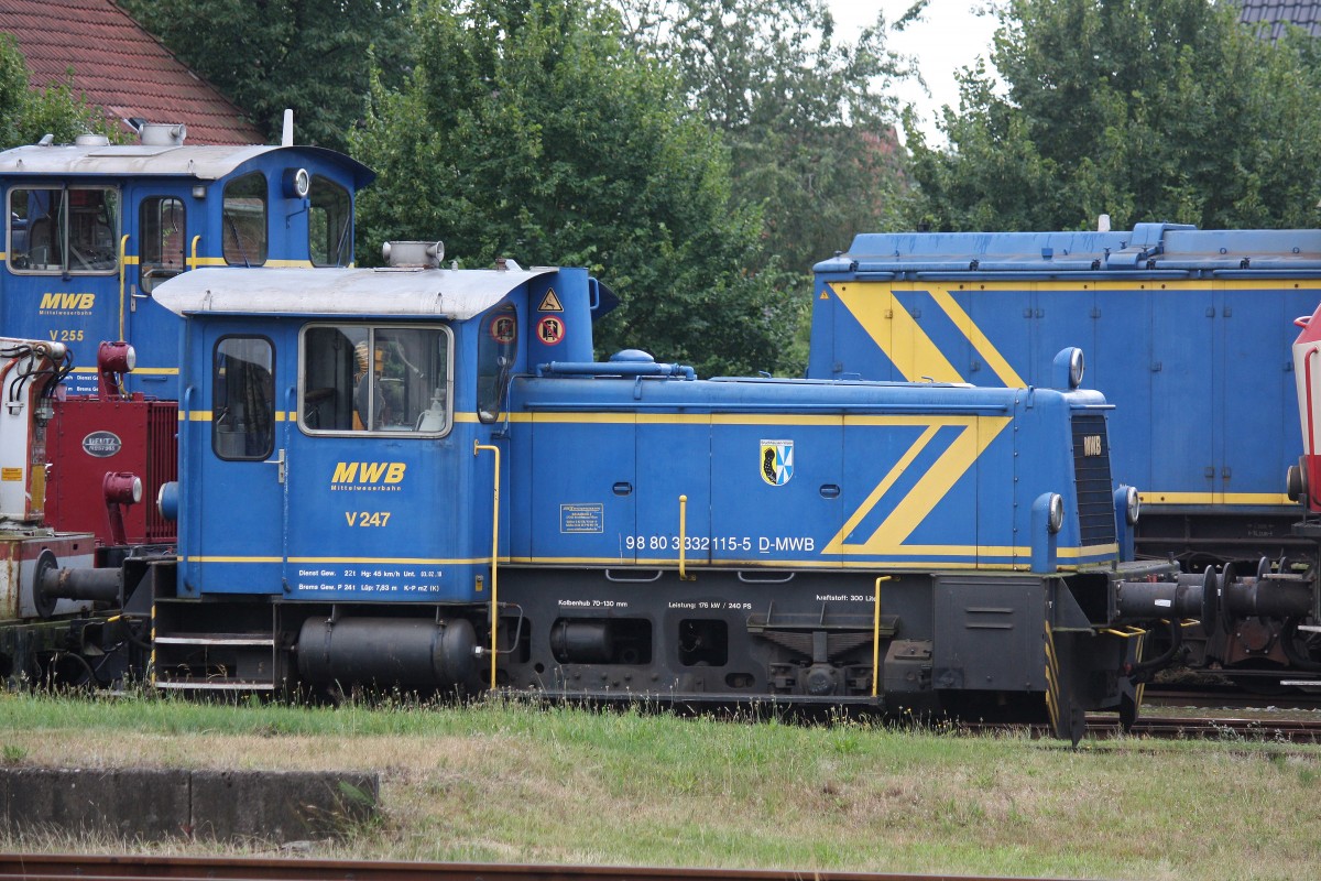 MWB V247 (332 115) am 30.7.13 abgestellt in Bremervrde.
